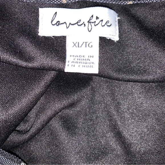 Love Fire black babydoll mesh floral dress siz XL - Picture 9 of 11